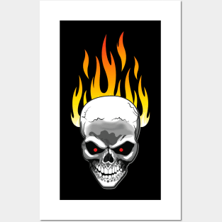 Burning Skull - Burning Man Inspired Posters and Art